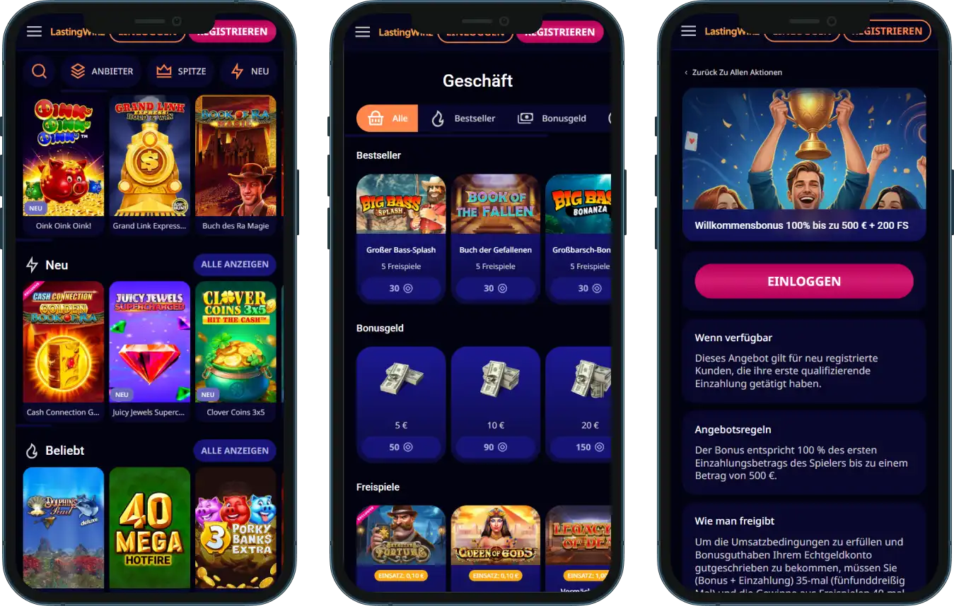 LastingWinz Casino mobil spielen